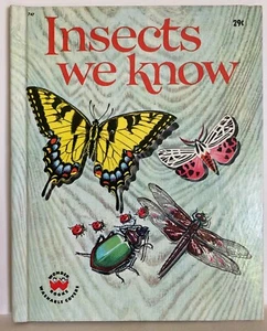 Insects we know Wonder books Washable covers old children's picture book 1960 - Imagen 1 de 7