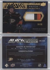 2021-22 SPx UD Black Obsidian Jersey Gold /35 Mason McTavish Rookie Patch RC
