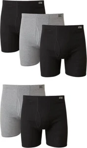 Hanes Men's Underwear Boxer Briefs 5 Pack Cotton Boxer Brief SIZE M 32"-34" - Picture 1 of 2