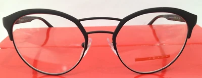 PRADA VPS 52H NEGRO MATE DG0-1O1 MARCO DE GAFAS DE METAL REDONDO EXHIBICIÓN DE TIENDA  Foto 1 de 4