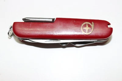 Rostfrei Pocket multitool red plastic handles gold mark E633 - Image 1 of 4