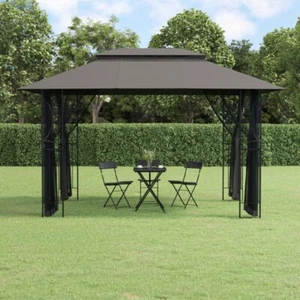Gazebo with Sidewalls Anthracite 400x300x270 cm Steel - Picture 1 of 8