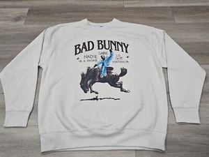 2024 Bad Bunny Most Wanted Tour Long Sleeve Sweatshirt Men Size M (New No Tags) - Picture 1 of 4