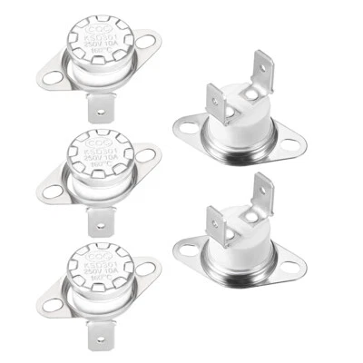Temperature Control Switch , Thermostat , 160°C 10A Normally Closed NC 5pcs - Image 1 of 4