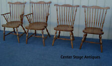 61875  Set 4 Solid Cherry Harden Dining Room Windsor Chairs