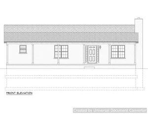Full Set of single story 2 bedroom house plans 1,500 sq ft  - Picture 1 of 6