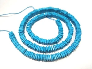 Turquoise Square Smooth Cut 5-5.5mm Loose Beads 16"inch 1 Strand Natural - Picture 1 of 15