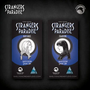 Strangers in Paradise: Limited Edition Francine & Katchoo enamel pin set! - Picture 1 of 1