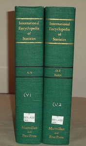 Volume 1 & 2 International Encyclopedia of Statistics Free Press 1978 HB ExLib - Bild 1 von 10