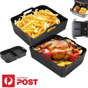 2PCS Reusable Silicone Liners Insert Dish for Ninja Foodi Flexdrawer AF500UK AU - Picture 1 of 13