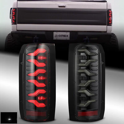 Fit 1987-1996 Ford F150 F250 F350/Bronco LUXX-Series LED Tail Lights Alpha-Black - Image 1 of 4