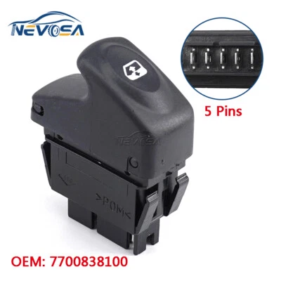 Interruptor de ventana eléctrico para Renault Kangoo Megane Clio SCENIC 7700838100 Foto 1 de 4