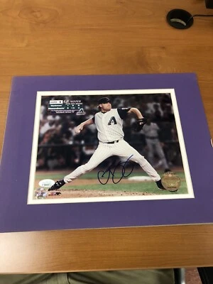 Curt Schilling Diamondbacks 8x10 Autographed Photo with background JSA Authentic - Image 1 of 4