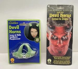 Rubie's Theatrical Effects Devil Horns & Glow In Dark Horns Costume Halloween - Picture 1 of 9