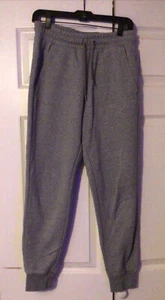 BOY'S YOUTH PUMA FLEECE LINED JOGGER PANT Gray Small Size See Pix 4 Measurements - Picture 1 of 9