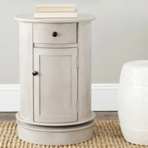 SAFAVIEH Tabitha Swivel Accent Table | Vintage Grey | - Picture 1 of 2