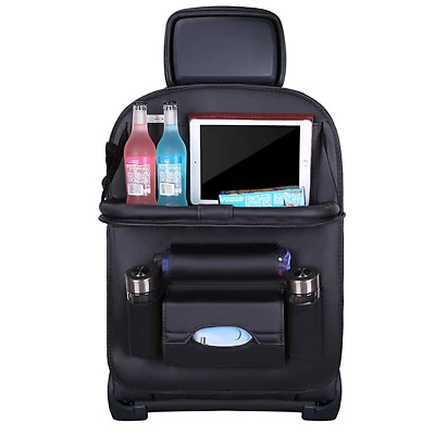 Auto Rückenlehnenschutz Rücksitz Organizer Klapptisch Tasche Rücksitztasche - Bild 1 von 4