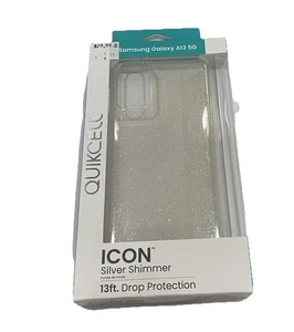 Samsung Galaxy A13 5G Handyhülle Icon Series Silber Schimmer 13ft Sturzschutz - Bild 1 von 4