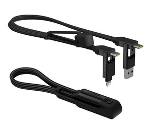 Rolling Square inCharge XL 6-en-1 Câble de Charge Multi, Portable USB Noir - Photo 1/6