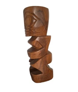 Tiki Bois Statue Sculpture Polynésie Iles Pacifique Tahiti Figure Art Océanie  - Picture 1 of 7