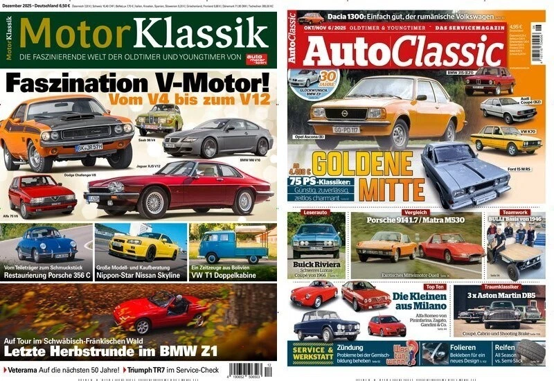 2 x Motor Klassik + Auto Classic - Ausgaben Dezember 2025 - Bild 1 von 1