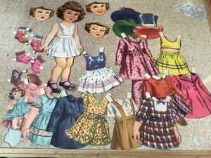 Vintage 13 Zoll Papierpuppe hängende Gesichter - Bild 1 von 4