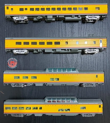 Juego de 4 autos Walthers Proto HO UP Heritage iluminado autobús comedor domo salón Foto 1 de 4