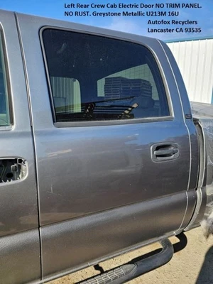 99-07 Sierra Silverado Classic Puerta Trasera Izquierda Doble Cabina 16U Graystone U213M Foto 1 de 4