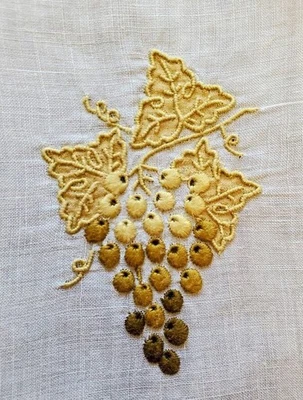 Set 7 Madeira Marghab TRAUBE & BLATT Cocktail Servietten Ombre 3D - Bild 1 von 4