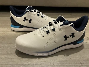 Men’s Under Armour UA Drive Fade SL 3026922101 White/Midnight Navy Men’s 12 - Picture 1 of 5