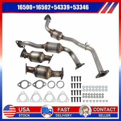 Full Catalytic Converter Set For 2001 2002 2003 2004 Nissan Xterra/Frontier 3.3L - Image 1 of 4