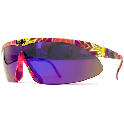 Nuevo de Lote Antiguo Gafas de Sol Deportivas BOLLÉ MICROEDGE - Francia Años 80 - Grandes - Juego Completo Foto 1 de 4