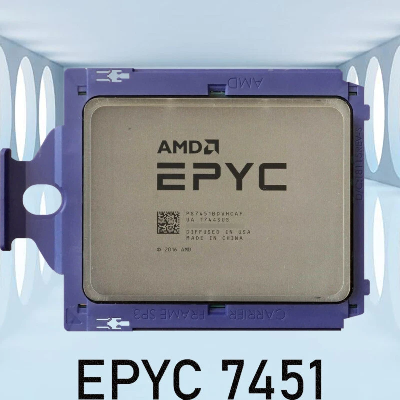 AMD EPYC 7451 PS7451BDVHCAF 24-Cores 48-Threads 230GHz Socket SP3 CPU Processor- - Image 1 of 1
