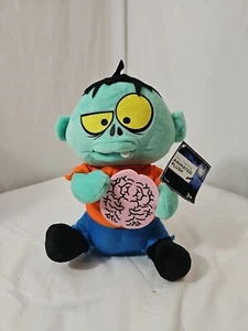 Gemmy animiertes Plüschtier Zombie essen Gehirne Kauen Geräusche Halloween Original Tags - Bild 1 von 6