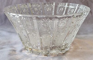 Bohemian, Czech Crystal Glass Candy Dish/Bowl Ribbed with Stars Pattern in EUC - Picture 1 of 3