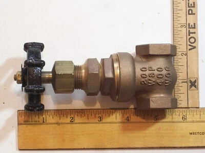 Hardware VALVE 200 WSP 400 WOG 1/2 Ⓑ OHIO BRASS 2 1/2" FACES 6” OAL X 1 3/4 WIDE - Image 1 of 4