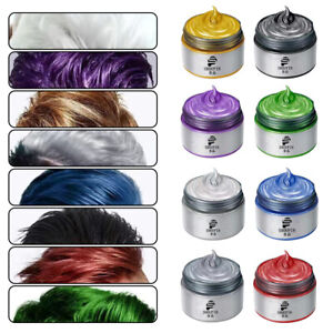 Temporary 8 Colors Unisex Hair Color Wax Dye Styling Cream DIY Coloring Washable