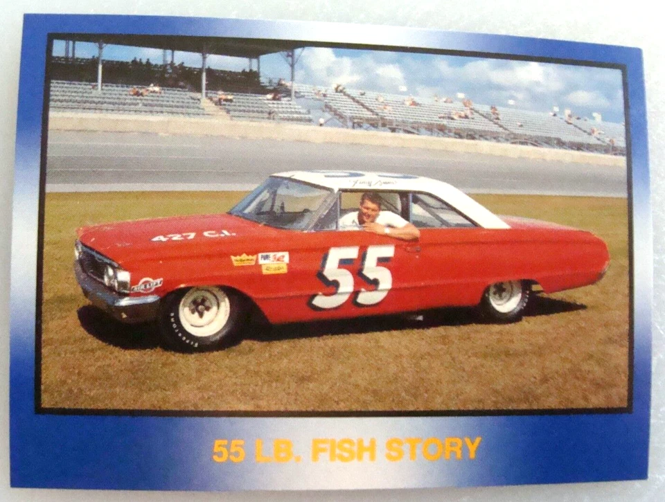 55 lb FISH STORY   CAR #55 TINY LUND -CARD  #62  TG RACING'91 Masters -TG Racing - Image 1 of 2