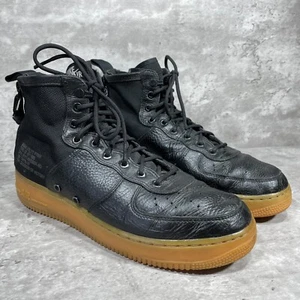 Nike SF Airforce 1 Ankle Hi Herren Schwarz Turnschuhe Reißverschluss hinten Schnürschuhe Größe 11 - Bild 1 von 15