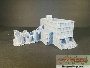 Ruinierte Lebensmittelverarbeitungsanlage - Tischplatte Wargame Terrain Battletech Warhammer - Bild 1 von 4