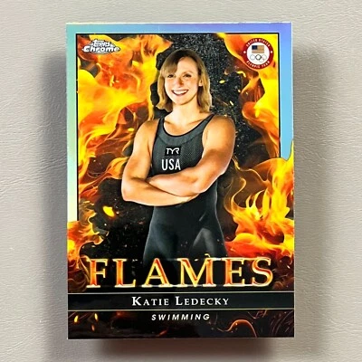 Inserciones refractor olímpicas cromadas Topps 2024: 1984, llamas, para Pride & Country Foto 1 de 4