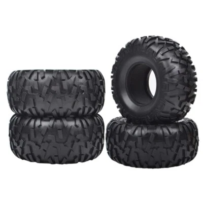 4Pc RC Rubber F/R Tires Set Für Tamiya Chassis BlackFoot Monster beetle Tyre ORV - Bild 1 von 4
