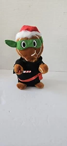 Gemmy Pan di Zenzero Babbo Natale Figura Animata Ninja Kung Fu - Foto 1 di 6