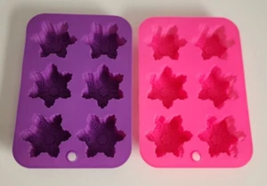 Snowflake Pink Purple Silicone Mold Soap Baking Chocolate Cake Ice Crafting - Picture 1 of 8