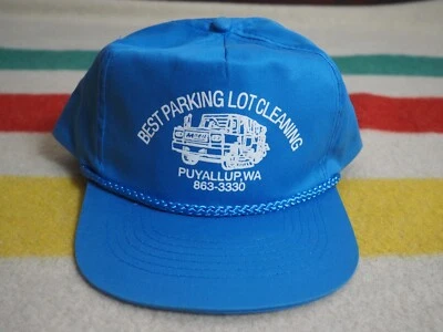 De colección Años 80 90 Puyallup WA Lote de Estacionamiento Limpiador Indie Broma Camionero Snapback Gorra Gorra Foto 1 de 4