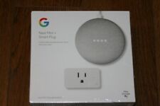 Google Nest Mini (2nd Gen) Google Assistant in Chalk + GE Smart Plug Bundle NEW