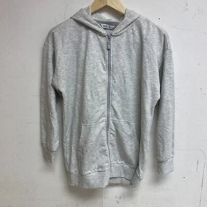 DSG Girls Oversized Full Zip Hoodie Heather Light Heather Grey Solid DAG21430H - Picture 1 of 9