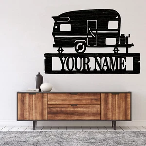 Personalized Camper Name sign, Wood plaque sign,wood Crafts - Picture 1 of 6