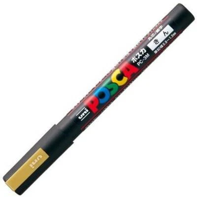 Uni Posca PC3M.25 Water-Based Paint Marker, Fine Point, Gold - Image 1 of 2