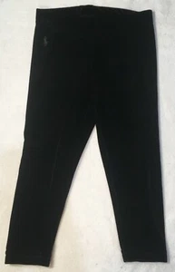 Polo Ralph Lauren Little Girls Stretch Velvet Legging Black Size 5 NWT - Picture 1 of 5